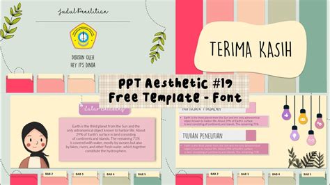 Aesthetic Ppt 19 Animated Slide Mudah Simple Free Template Andfont