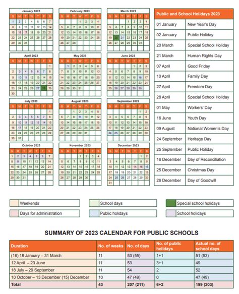 New School Calendar
