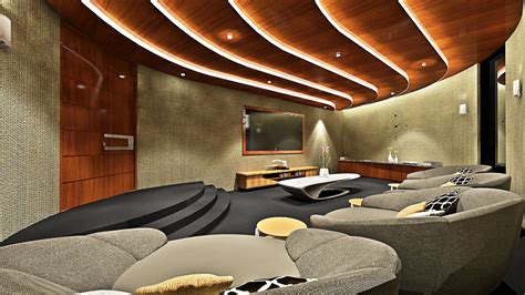 Luxurious Cinema Room Lounge Interiors Cinema Room Black Interior