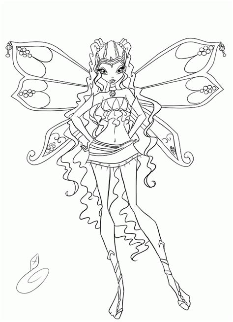 X Club Bloom Enchantix Colouring Pages Coloring Home