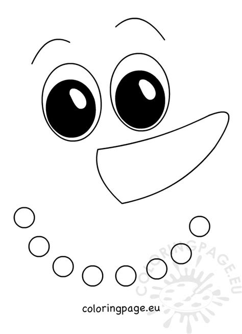 The sample eye chart templates are widely relied upon by various ophthalmologists who download these formats in the form of word document, psd and pdf. Snowman Face template Christmas Winter Crafts - Coloring Page