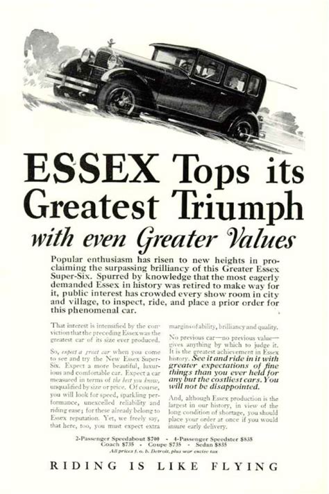 1927 Essex 02 Essex Advertising Car Ads