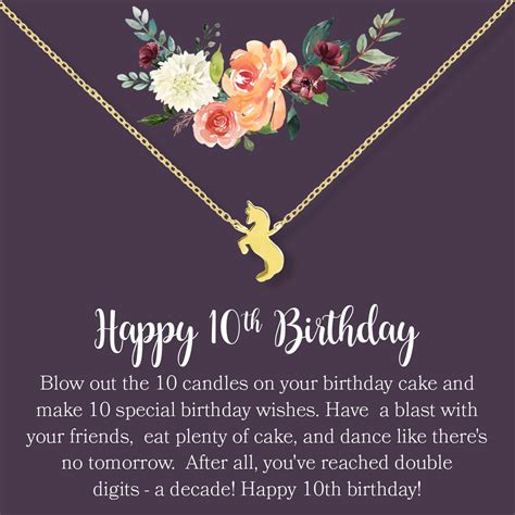 10th Birthday Card Messages Printable Templates Free