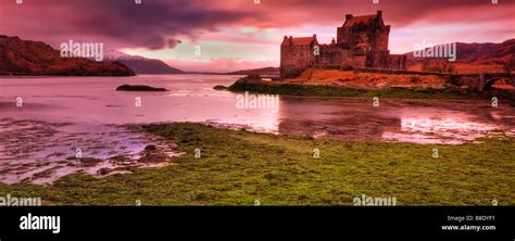 Eilean Donan Castle Panoramic Stock Photo Alamy