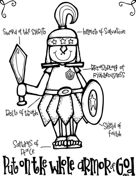 Armor Of God Coloring Pages At Free Printable