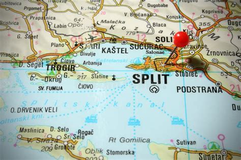 Map Of Croatia Split Stock Image Image Of Adriatic 10051727