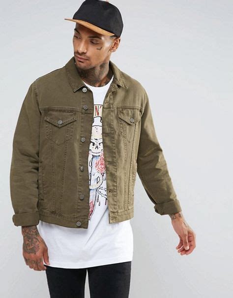 Discover Fashion Online Denim Jacket Men Slim Fit Jackets Khaki Jacket