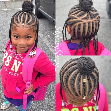 It helps secure the hair and prevents the braid from opening. Kids Braids I Love the Tribal Braids #kidsbraids #braids # ...