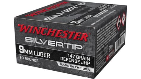 Winchester Silvertip 9mm Luger 147 Grain Jacketed Hollow Point