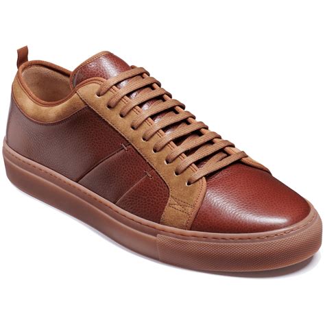 Mens Greg Brown Graintan Suede Leather Trainers Mens From Marshall