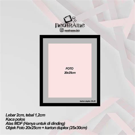 Jual Neoframe Bingkai Foto Pigura 10r 25x30cm Seri 2cm Slim