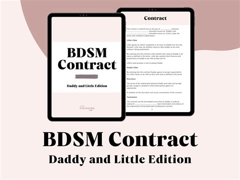 Bdsm Contract For Ddlg Relationships Dd Lg Ddlg Contract Etsy