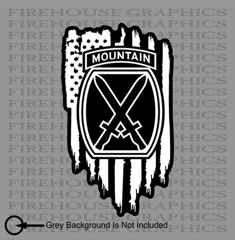 10th Mountain Division Army American Veteran Flag Sticker Decal Ebay
