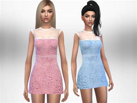 The Sims Resource Lace Dress By Puresim Sims 4 Downloads