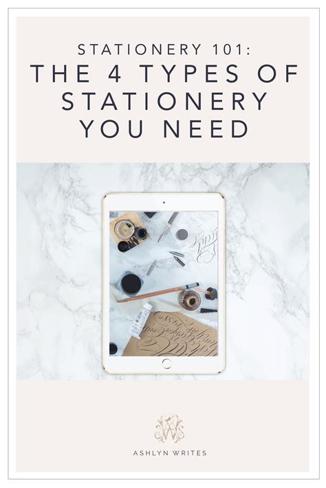 Ashlyn Writesstationery 101 The 4 Different Types Of Stationery You