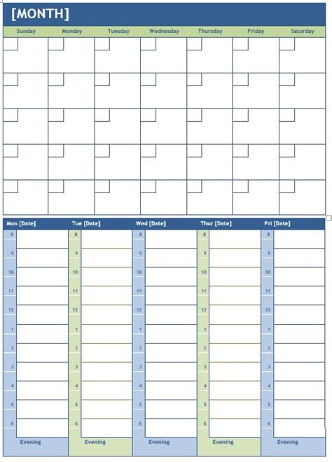 16 Free Monthly Calendar Schedule Templates Ms Office Documents