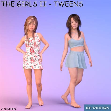 The Girls Ii Tweens Shapes For Genesis 3 Female By Sf Design Female Girl Tween