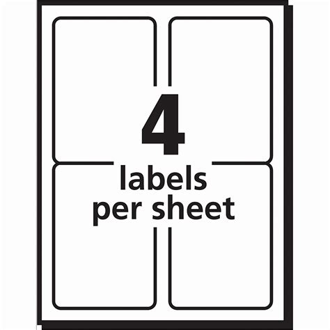 Label Template 4 Per Sheet Printable Templates