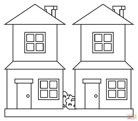 Houses Coloring Page Free Printable Coloring Pages