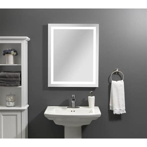 Style Selections 24 In Lighted Led Fog Free Led Lit Mirror Rectangular