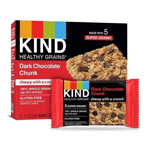 Kind Healthy Grains Granola Bar Dark Chocolate Chunk Gluten Free 1