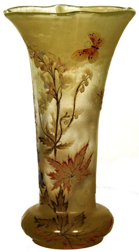 12 1 2 Signed Galle French Cameo Art Glass Vase