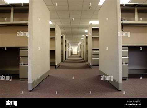 Empty Office Cubicles Desk Work Hi Res Stock Photography And Images Alamy