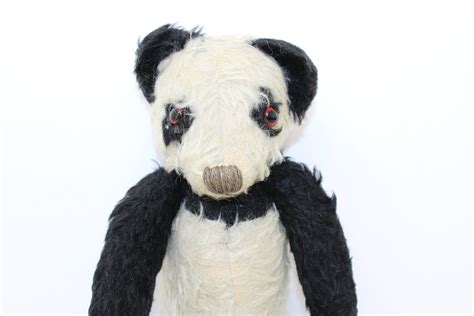 Vintage 1930s Merrythought Panda Teddy Bear Mohair Soft Toy Etsy