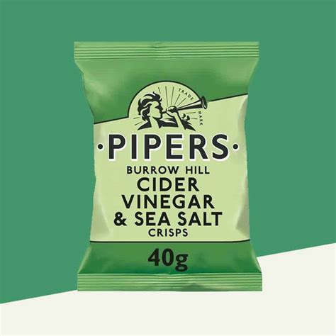 Pipers Burrow Hill Cider Vinegar And Sea Salt 40g Snack Bag Retro