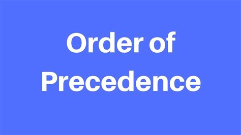 Polity Order Of Precedence In India Youtube