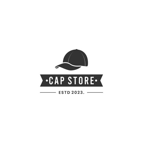 Cap Store Logo Baseball Cap Logo Design Simple Vintage Style 25265606