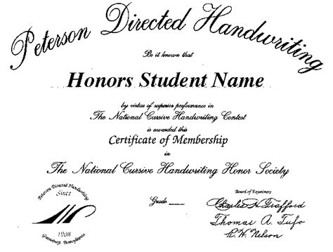 Good Handwriting And Art Direction Institute To Writite Certificate By