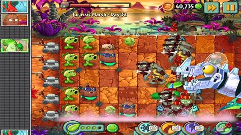 Plants Vs Zombies 2 Jurassic Marsh Day 32 Walkthrough Youtube