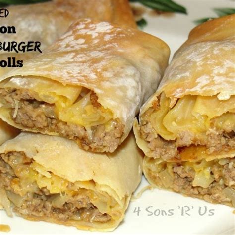 Baked Bacon Cheeseburger Egg Rolls 4 Sons R Us