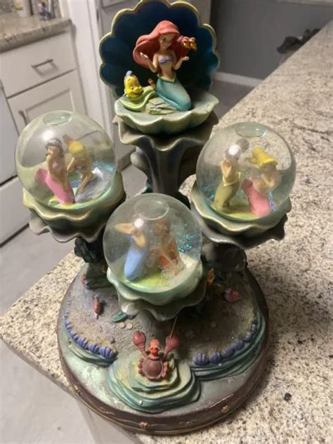 Little Mermaid 20th Anniversary Tritons Daughter Disney Snowglobe 400