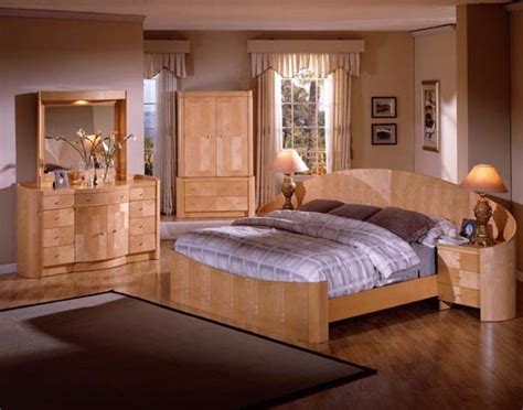 For example, you can choose in one style and color scheme a bed, a bedside. Furnishings and Supplies: Perfect Light Wood Bedroom Sets