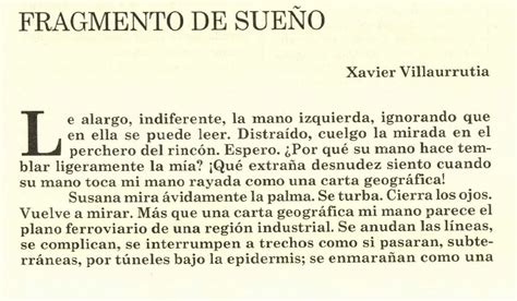 Historias Del Domingo Fragmento De Un SueÑo De Xavier Villaurrutia