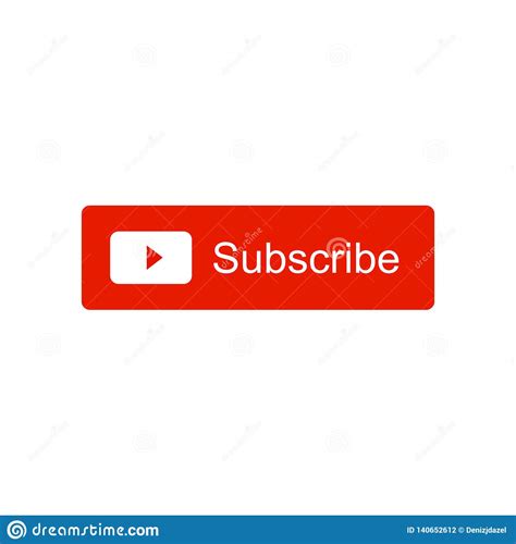Subscribe Video Channel Button Icon Vector Illustration