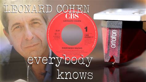 Leonard Cohen Everybody Knows 1988 Vinyl Lp Youtube