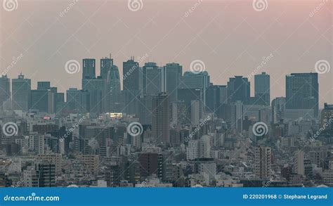 Tokyo Japan Timelapse The Skyline Of Shinjuku In Tokyo Filmed From The Bunkyo Civic Center