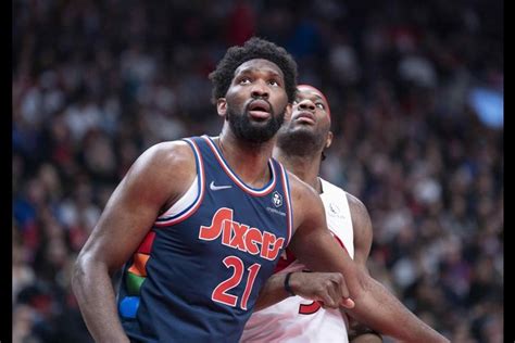 76ers Ailing Joel Embiid Shoot For Close Out Of Raptors