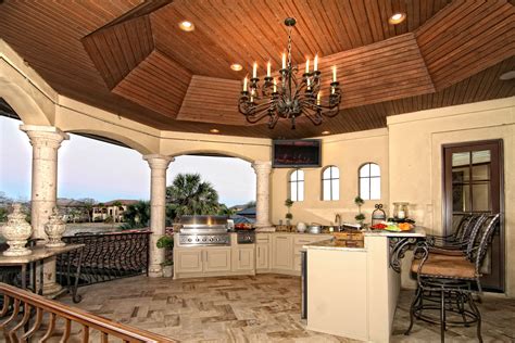 Tuscan Inspired Horseshoe Bay Lake Home Outdoor Kitchen By Zbranek