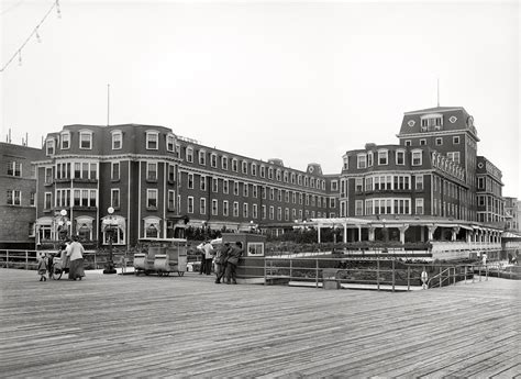 The Boardwalk And Hotel Shelburne Atlantic City Circa 1910 Bygonely