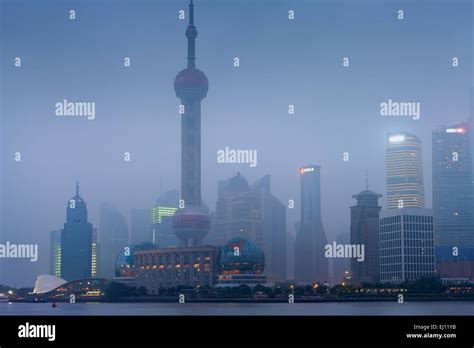 Shanghai Pudong China Asia Business Quarter Blocks Of Flats High