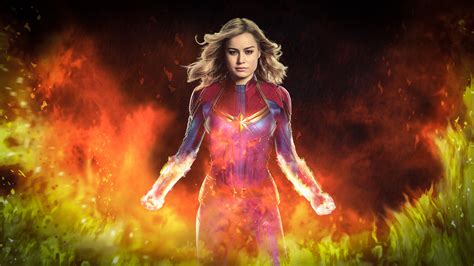 Captain Marvel Movie 2019 Brie Larson As Carol Danvers 4k Wallpaper
