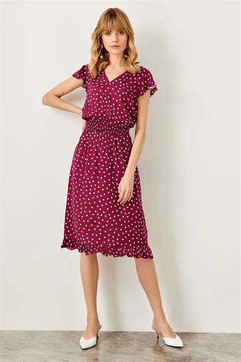 Trendyol Pink Polka Dot Dress Twoss19eh0103 In Dresses From Womens Clothing On