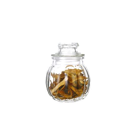 200 Ml 7 Oz Small Oval Glass Storage Canister Jar With Sealed Lid High