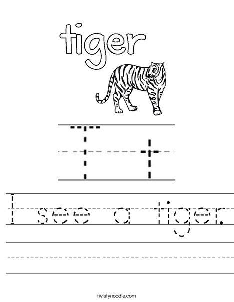 Tiger Facts Worksheet For Kindergarten