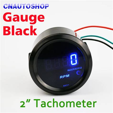 Car Tachometer 2 52mm 0 9999 Rpm Auto Gauge Tac Meter Tacho Blue Led