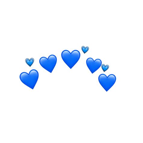 blue emoji heart crown aesthetic cute gacha remixit fte...